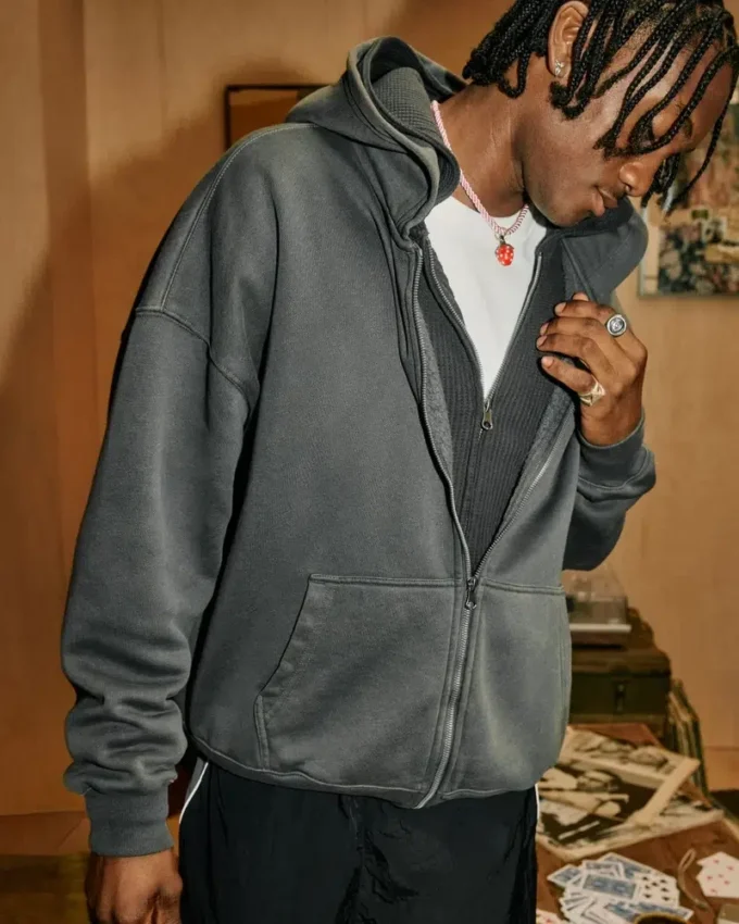 Boxy Zip-Up Hoodie Boxy Zip-Up Hoodie