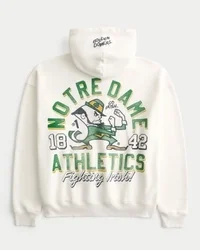 Boxy Zip-Up University of Notre Dame Fighting Irish Graphic Hoodie
