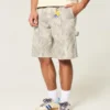 Camo baggy denim short