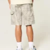 Camo baggy denim short