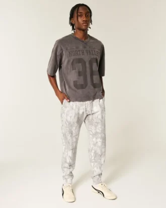 Camo fleece joggingbroek