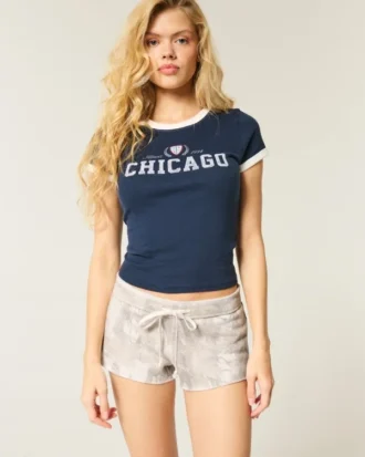 Camo mini fleece short