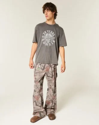 Camo superbaggy schildersjeans
