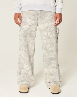 Camo superbaggy schildersjeans