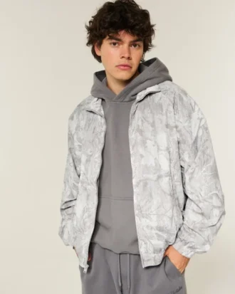Camouflage windjack met ritssluiting