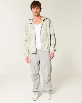 Camouflage windjack met ritssluiting