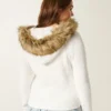 Cardigan met capuchon en nepbontrand Cardigan met capuchon en nepbontrand