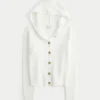 Cardigan met capuchon en nepbontrand Cardigan met capuchon en nepbontrand