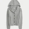 Cardigan met capuchon en nepbontrand