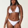 Cheekiest bikinibroekje met hoge pijpjes en geborduurde stiksels