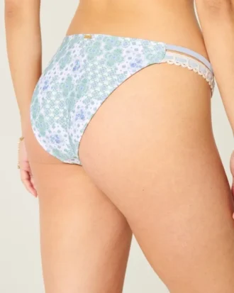 Cheeky bikinibroekje met dubbele bandjes en haakwerk