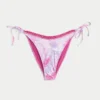 Cheeky bikinibroekje met haakwerkachtige rand en strikbandjes aan de zijkant