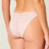 Cheeky bikinibroekje met pailletten, gehaakte stijl en strikbandjes aan de zijkant