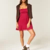 Chiffon babydoll mini-jurk Chiffon babydoll mini-jurk