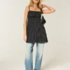 Chiffon babydoll mini-jurk Chiffon babydoll mini-jurk