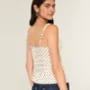 Chiffon tanktop met kanten rand Chiffon tanktop met kanten rand