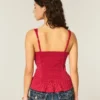 Chiffon tanktop met kanten rand Chiffon tanktop met kanten rand
