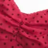 Chiffon tanktop met kanten rand Chiffon tanktop met kanten rand