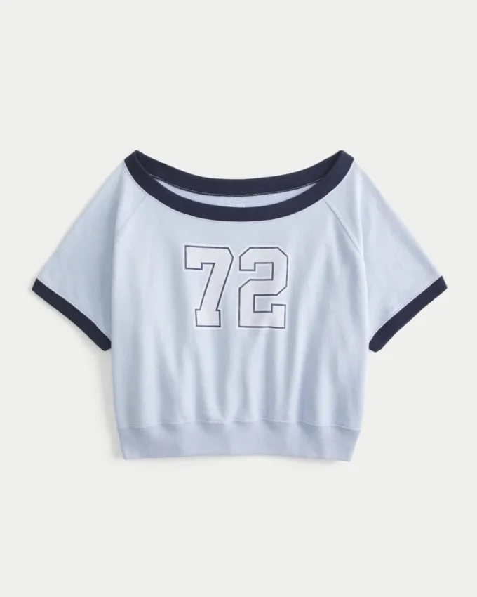 Comfortabel sweatshirt met korte mouwen van badstof fleece en print Comfortabel sweatshirt met korte mouwen van badstof fleece en print
