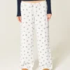 Comfortabele geribde broek met wijde pijpen Comfortabele geribde broek met wijde pijpen