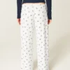 Comfortabele geribde broek met wijde pijpen Comfortabele geribde broek met wijde pijpen