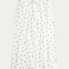 Comfortabele geribde broek met wijde pijpen Comfortabele geribde broek met wijde pijpen