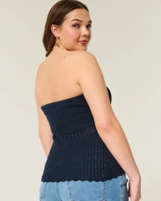 Crochet-stijl trui Tube Top Crochet-stijl trui Tube Top