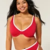 Curvy High Apex geribbelde beugelbikinitop