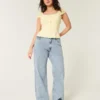 Curvy high-rise medium wash baggy jeans
