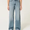 Curvy high-rise medium wash baggy jeans