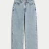 Curvy high-rise medium wash baggy jeans