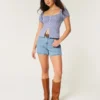 Curvy High-Rise Medium Wash Relaxed Denim Shorts 5″ Curvy High-Rise Medium Wash Relaxed Denim Shorts 5″