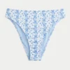Curvy hoog uitgesneden hooggetailleerd geribbeld cheeky bikinibroekje