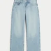 Curvy laag uitgesneden baggy jeans met distressed effect