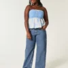 Curvy laag uitgesneden baggy jeans met medium wassing