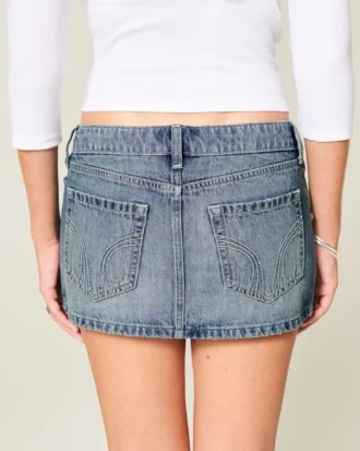 Denim micro minirok