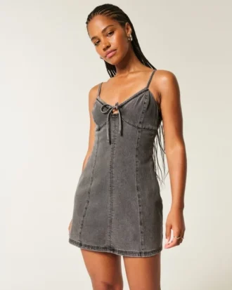 Denim mini-jurk