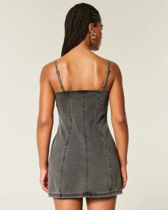 Denim mini-jurk