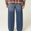 Donkerblauwe skaterbaggy jeans Donkerblauwe skaterbaggy jeans