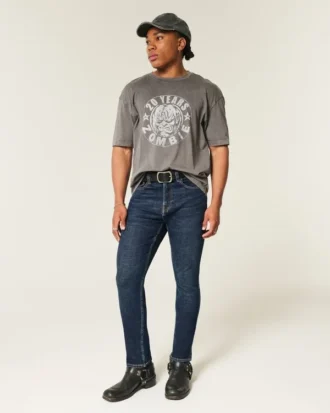 Donkerblauwe skinny jeans