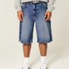 Donkerblauwe superbaggy denim short Donkerblauwe superbaggy denim short