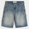 Donkere baggy denim short Donkere baggy denim short