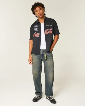 Donkere baggy jeans