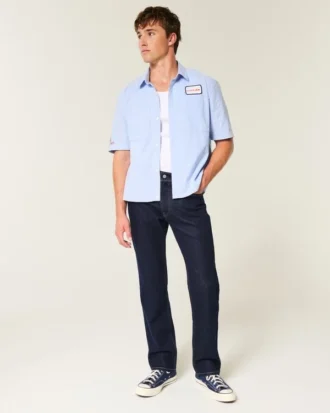 Donkere rechte jeans
