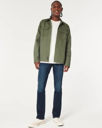 Donkere slim straight jeans