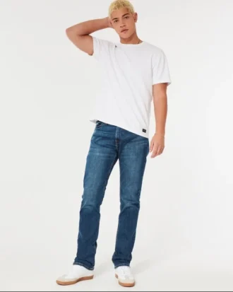 Donkere slim straight jeans