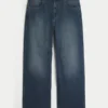 Donkere wassing Geborduurd logo Super baggy jeans Donkere wassing Geborduurd logo Super baggy jeans