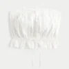 Easy Crop Strapless Lace Inset Tube Top Easy Crop Strapless Lace Inset Tube Top