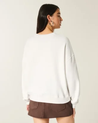Easy New York Sweatshirt met gitaarprint en studs