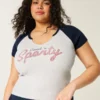 Easy Notch-Neck Sweet ’n Sporty Graphic Baby Tee
